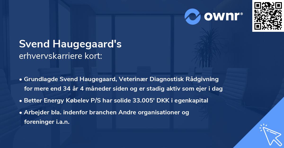 Svend Haugegaard's erhvervskarriere kort