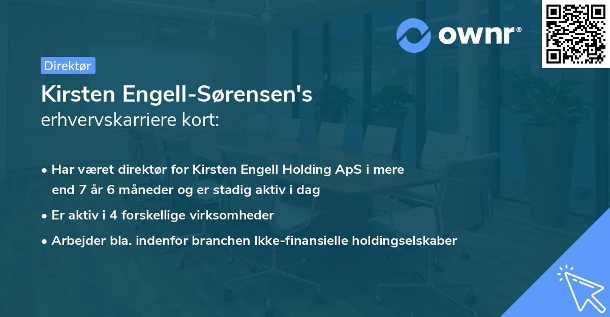 Kirsten Engell-Sørensen's erhvervskarriere kort