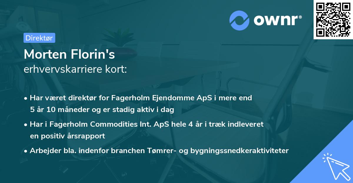 Morten Florin's erhvervskarriere kort