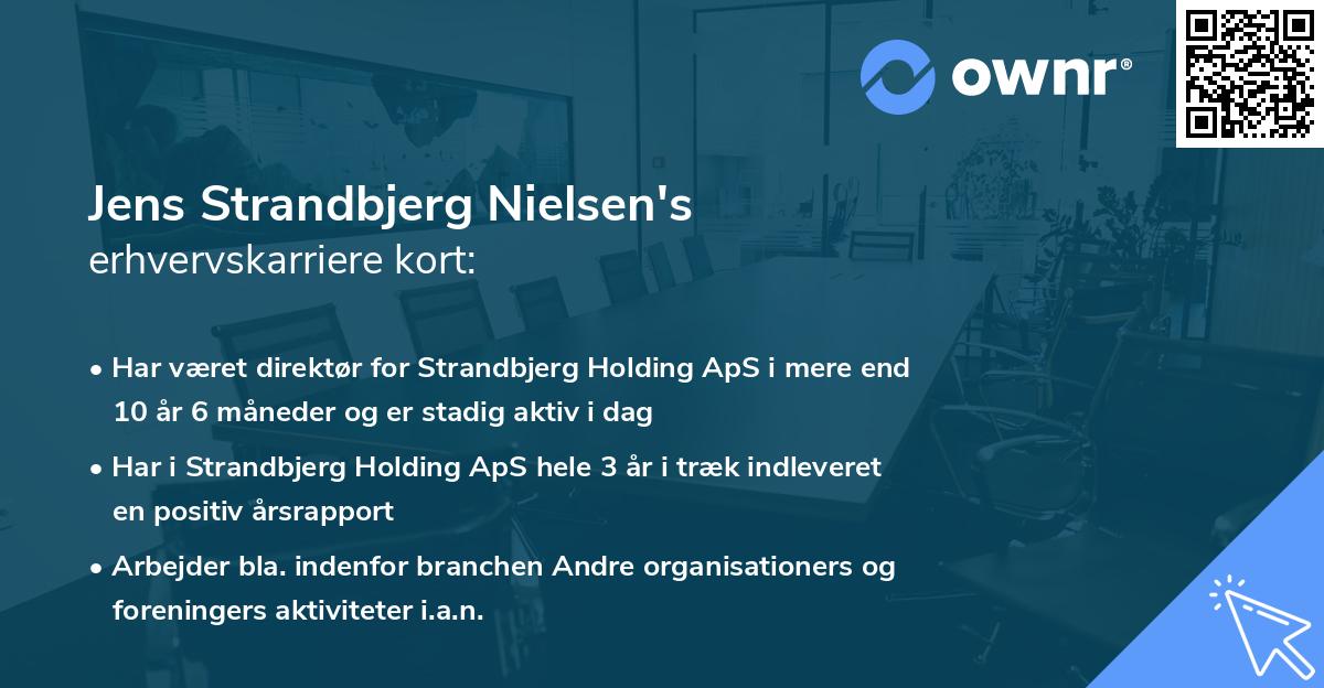 Jens Strandbjerg Nielsen's erhvervskarriere kort