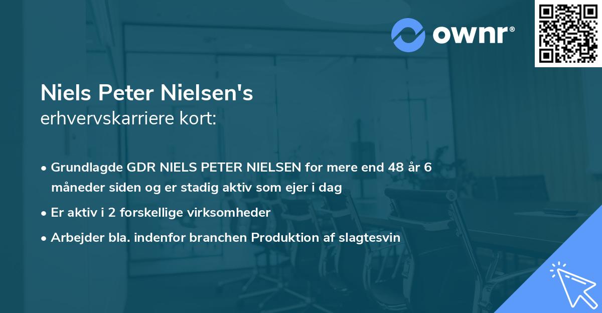 Niels Peter Nielsen's erhvervskarriere kort