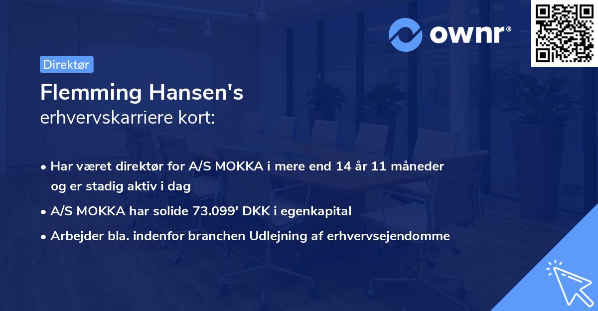 Flemming Hansen's erhvervskarriere kort