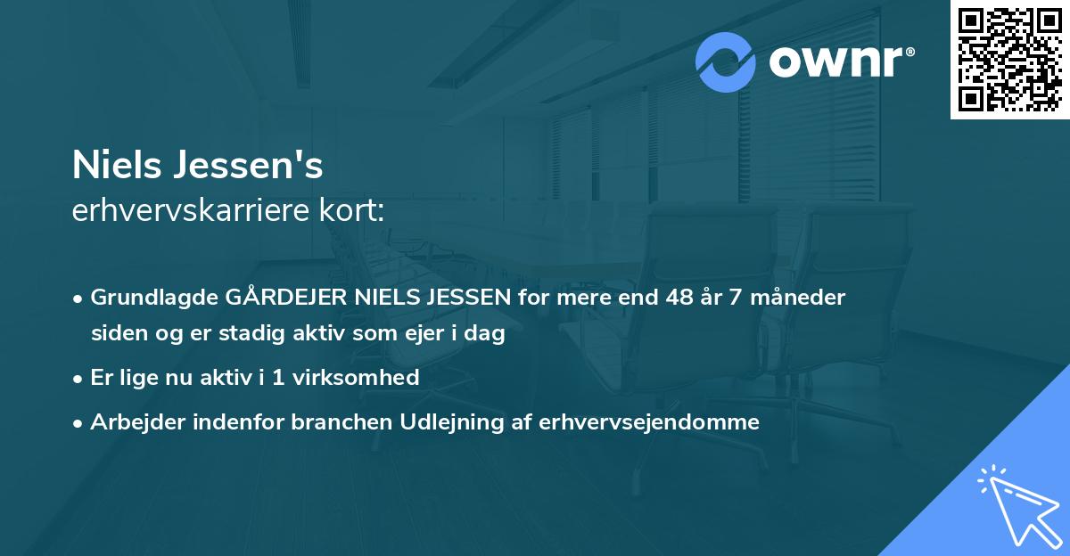 Niels Jessen's erhvervskarriere kort