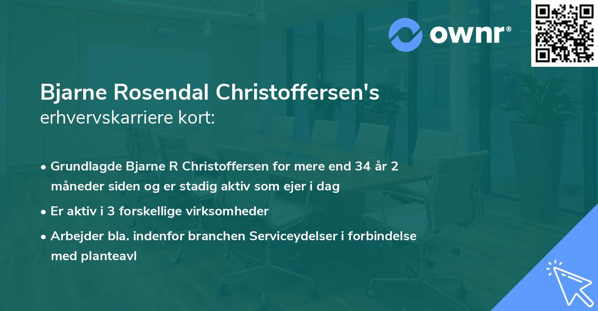 Bjarne Rosendal Christoffersen's erhvervskarriere kort