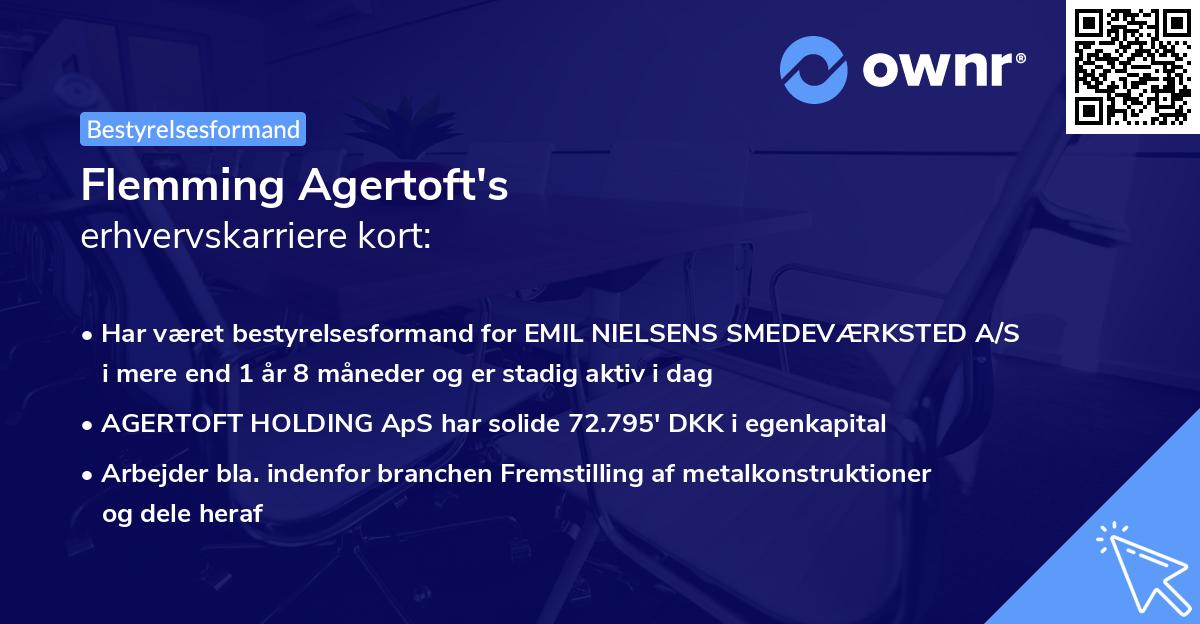 Flemming Agertoft's erhvervskarriere kort