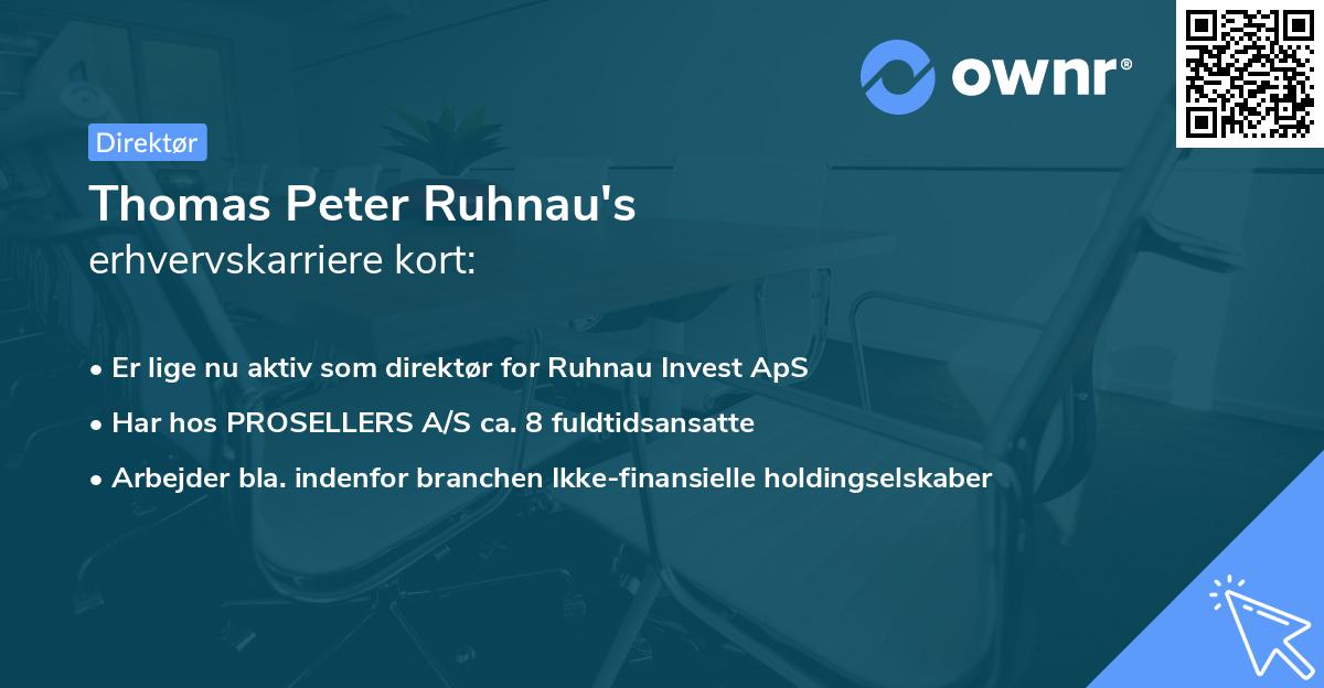 Thomas Peter Ruhnau's erhvervskarriere kort