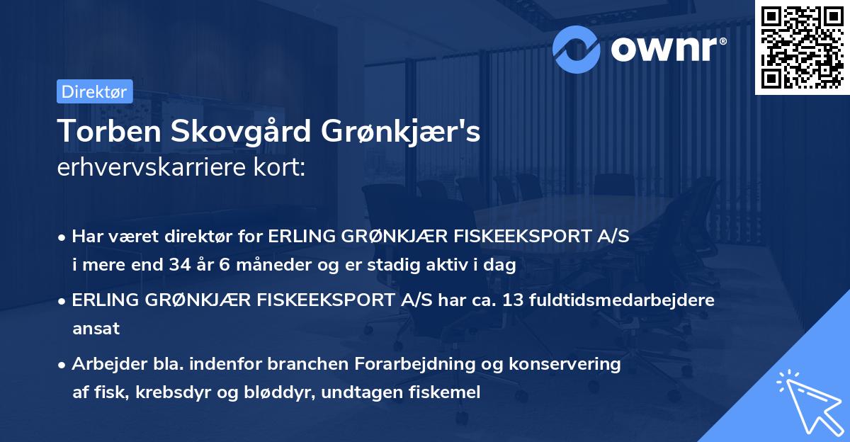 Torben Skovgård Grønkjær's erhvervskarriere kort