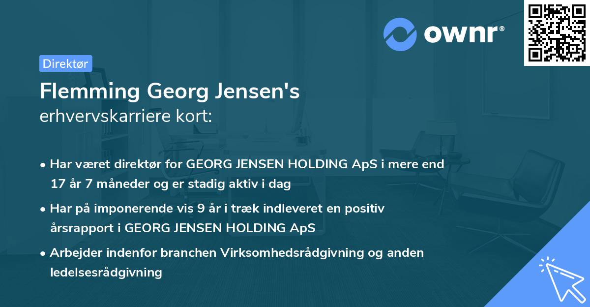 Flemming Georg Jensen's erhvervskarriere kort