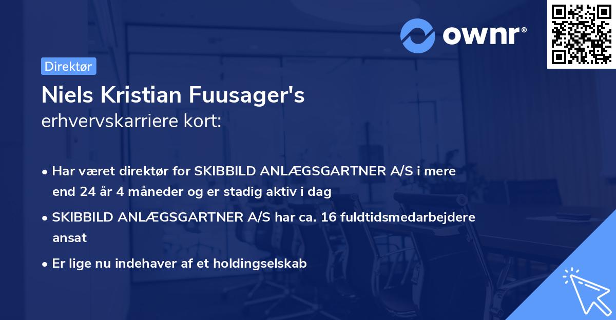 Niels Kristian Fuusager's erhvervskarriere kort