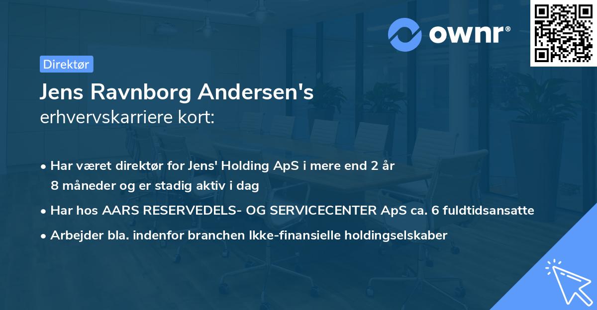 Jens Ravnborg Andersen's erhvervskarriere kort
