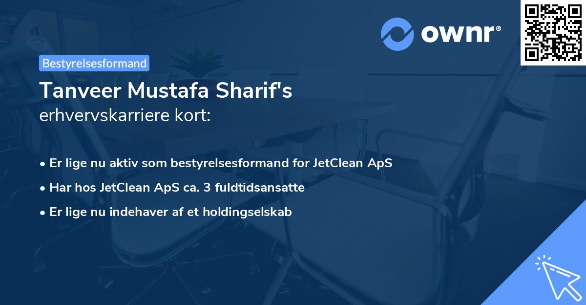 Tanveer Mustafa Sharif's erhvervskarriere kort