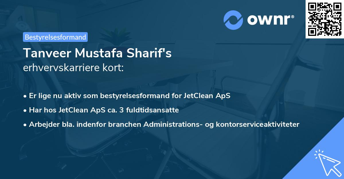 Tanveer Mustafa Sharif's erhvervskarriere kort