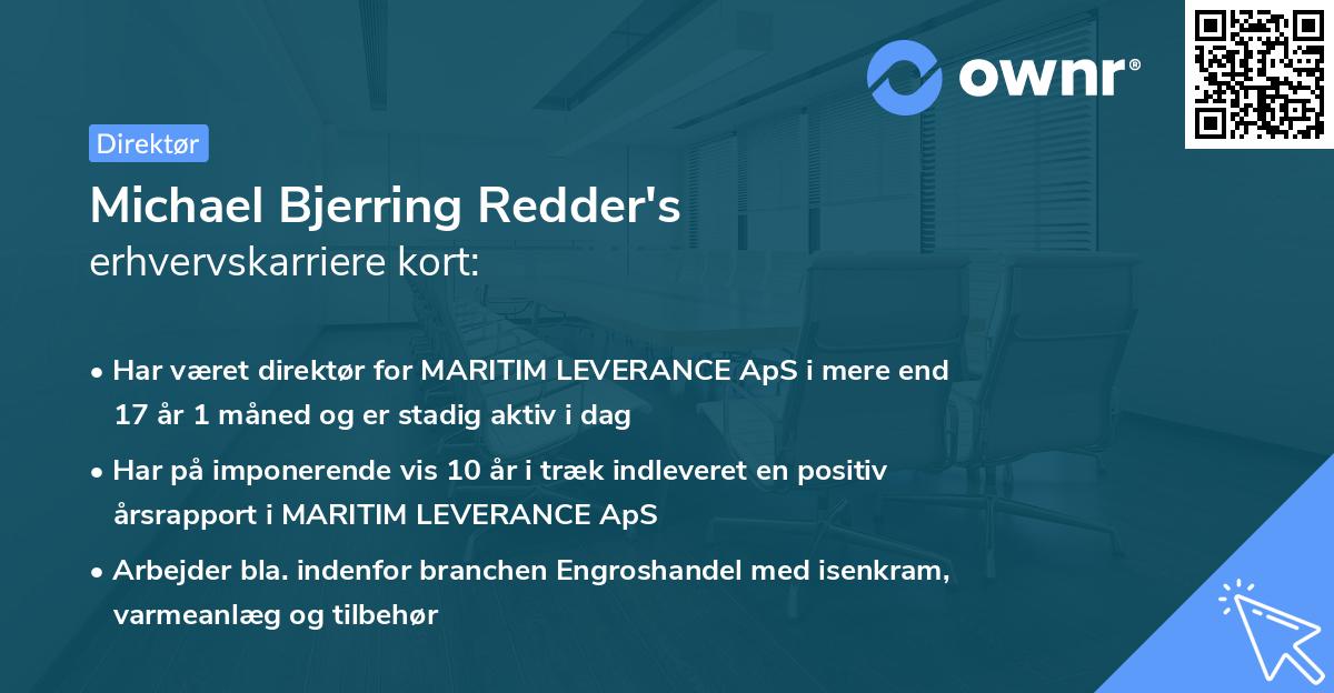 Michael Bjerring Redder's erhvervskarriere kort