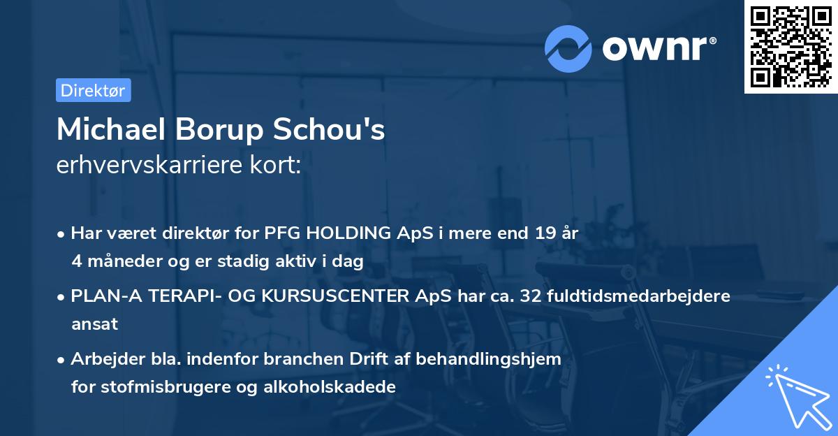 Michael Borup Schou's erhvervskarriere kort