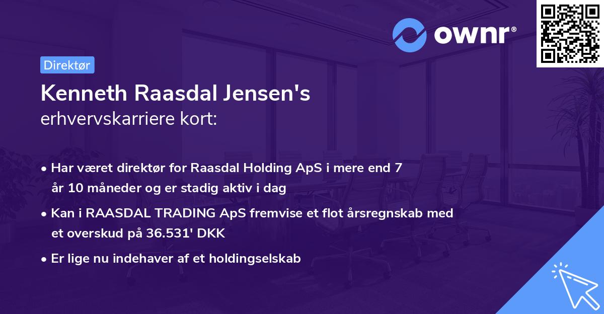 Kenneth Raasdal Jensen's erhvervskarriere kort