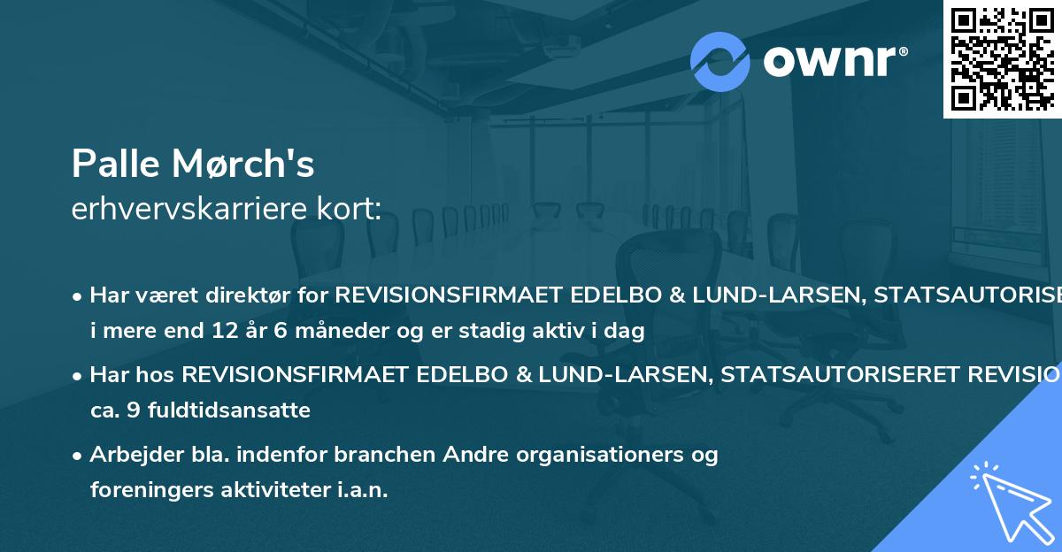 Palle Mørch's erhvervskarriere kort