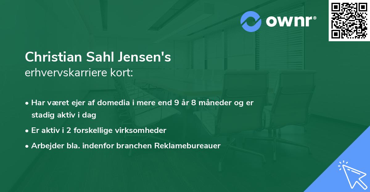 Christian Sahl Jensen's erhvervskarriere kort