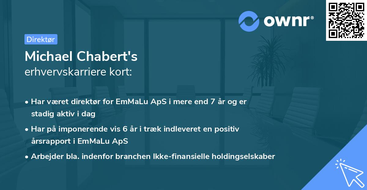 Michael Chabert's erhvervskarriere kort