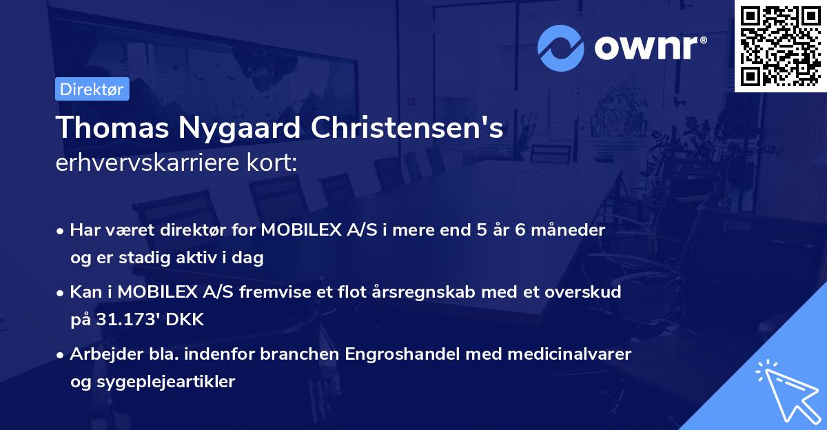 Thomas Nygaard Christensen's erhvervskarriere kort