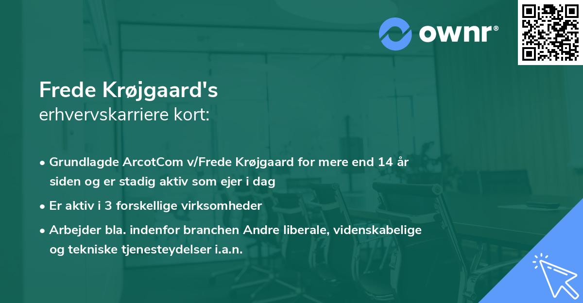 Frede Krøjgaard's erhvervskarriere kort