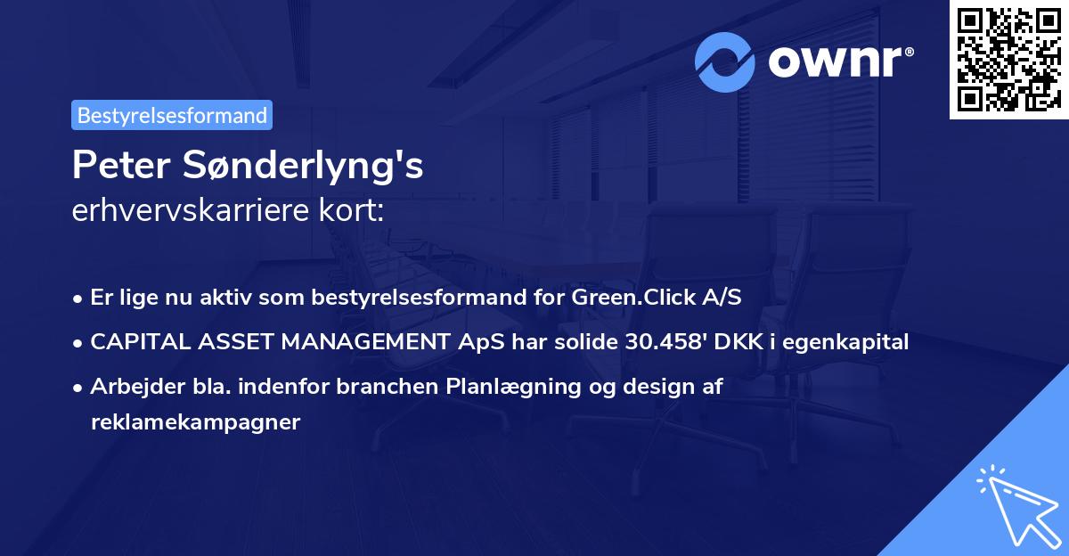 Peter Sønderlyng's erhvervskarriere kort