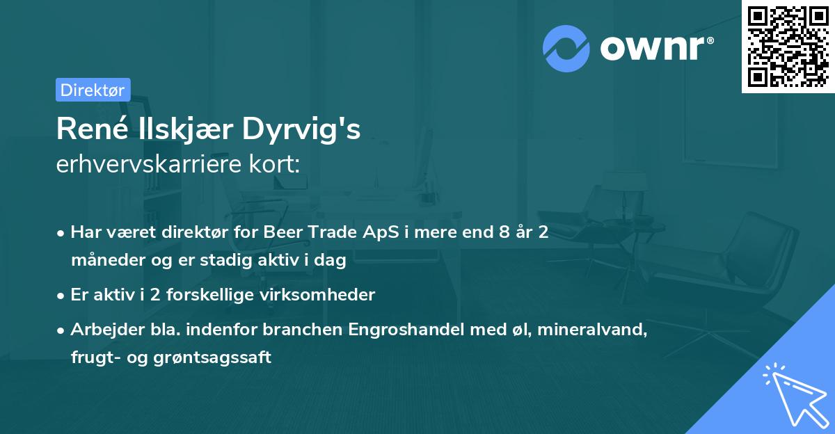 René Ilskjær Dyrvig's erhvervskarriere kort