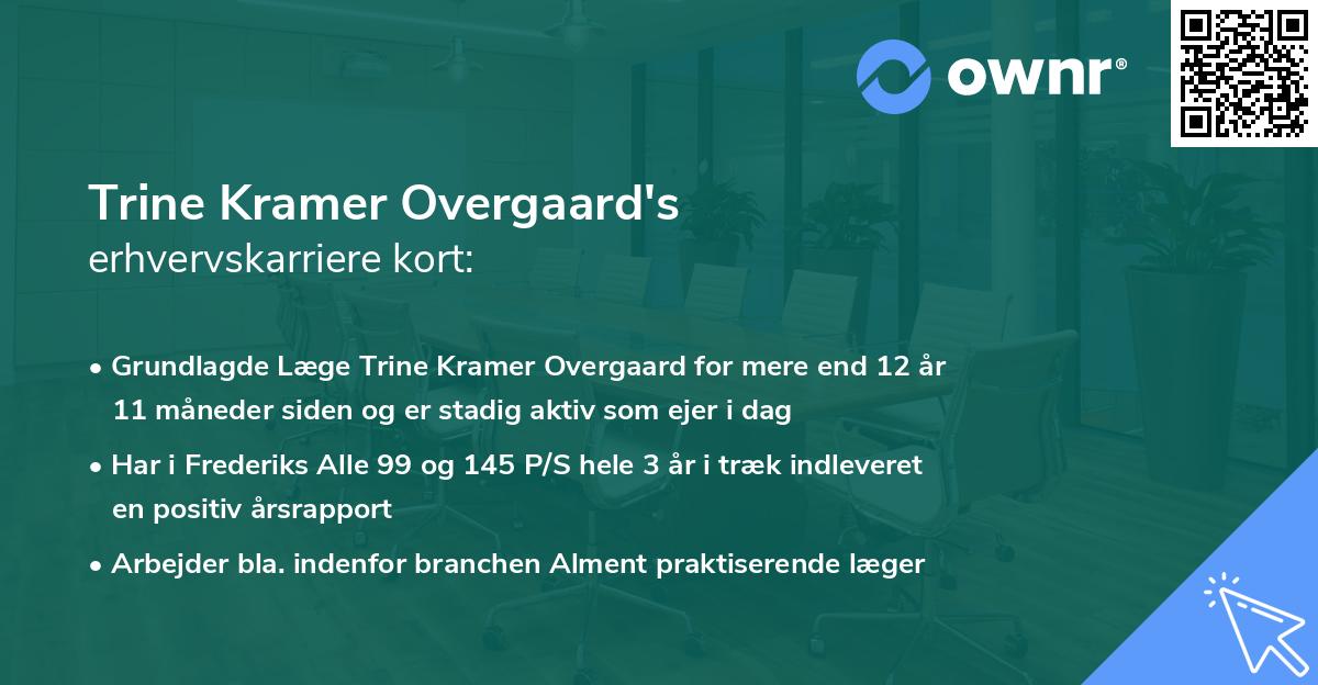 Trine Kramer Overgaard's erhvervskarriere kort