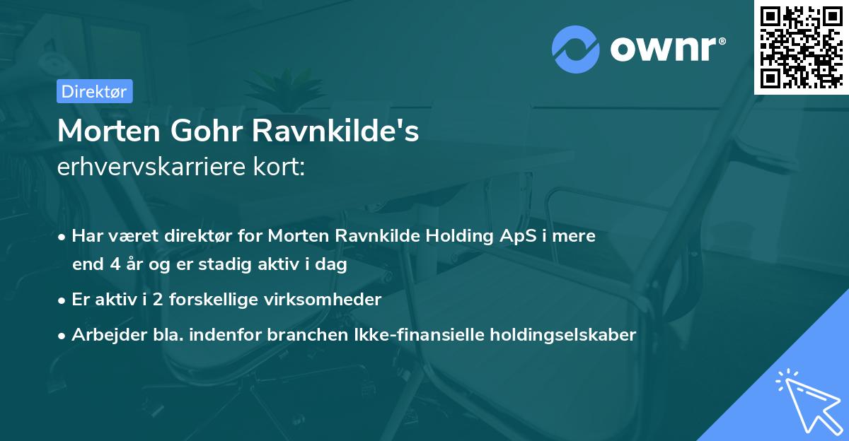 Morten Gohr Ravnkilde's erhvervskarriere kort