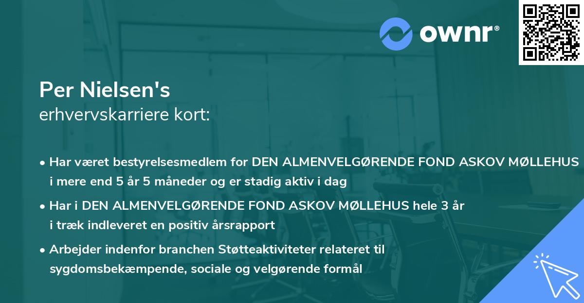 Per Nielsen's erhvervskarriere kort
