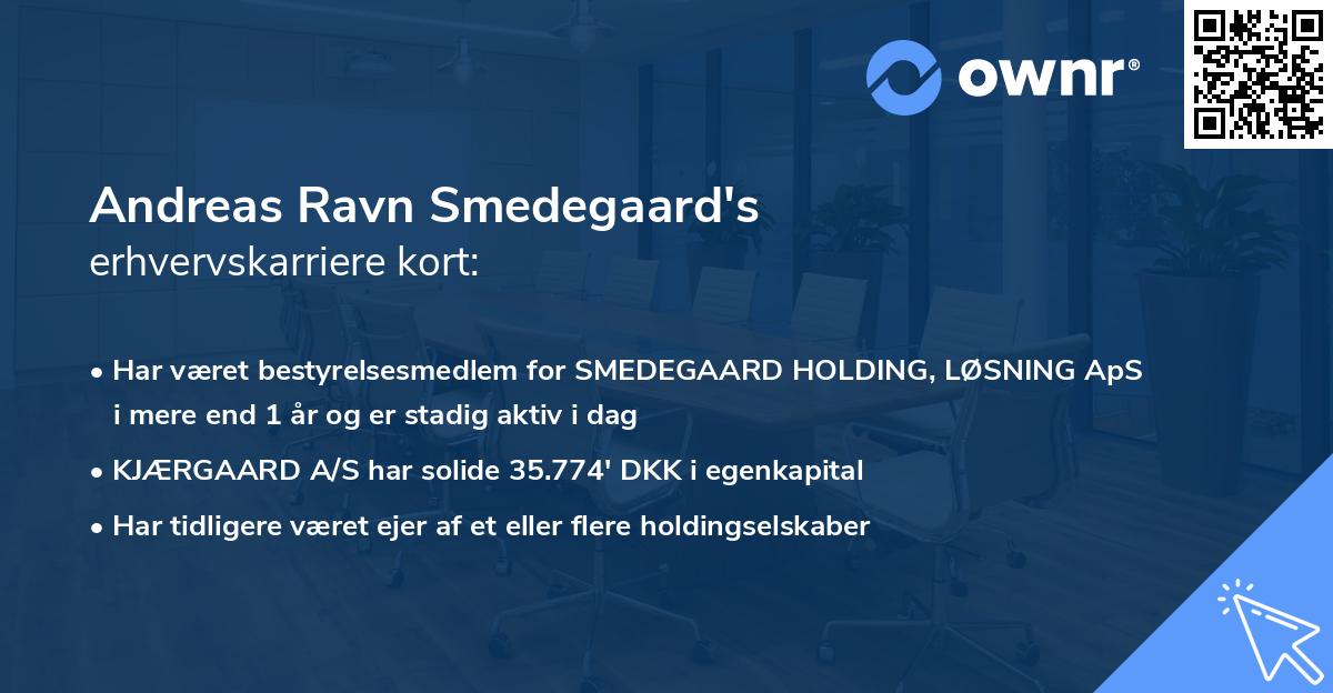 Andreas Ravn Smedegaard's erhvervskarriere kort