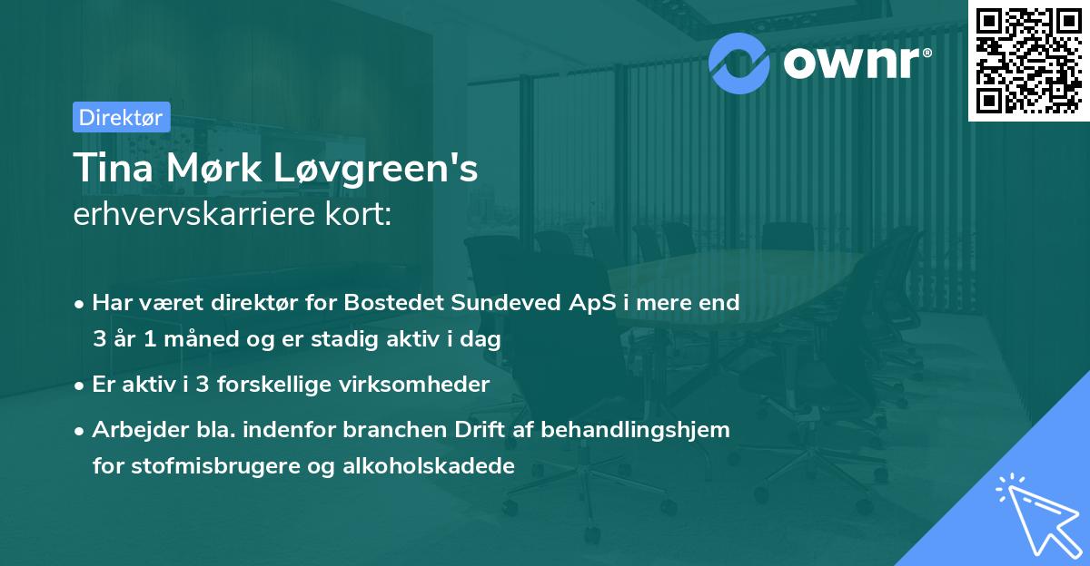Tina Mørk Løvgreen's erhvervskarriere kort