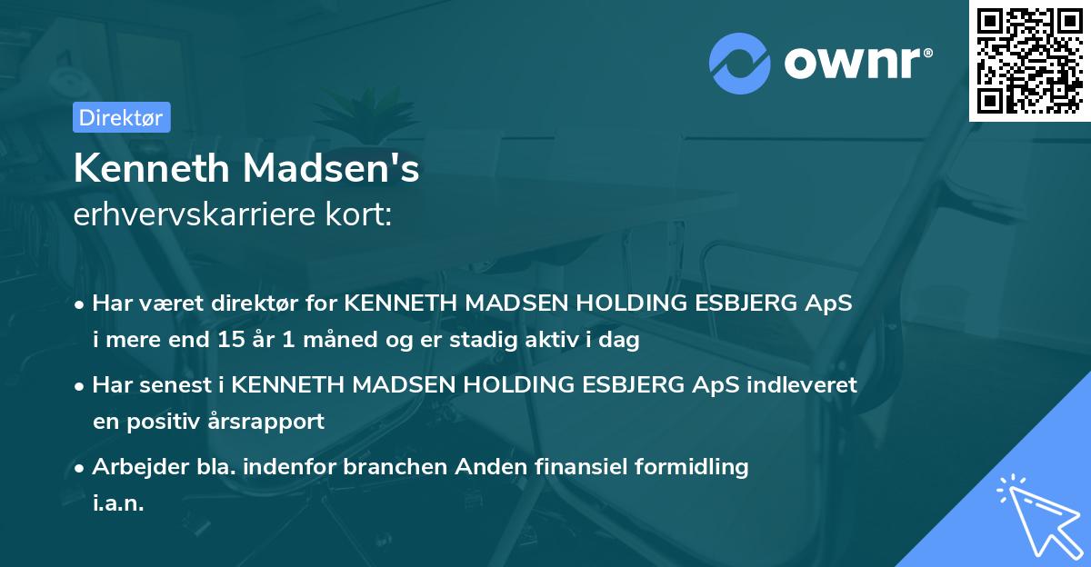 Kenneth Madsen's erhvervskarriere kort