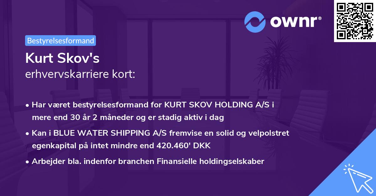 Kurt Skov's erhvervskarriere kort