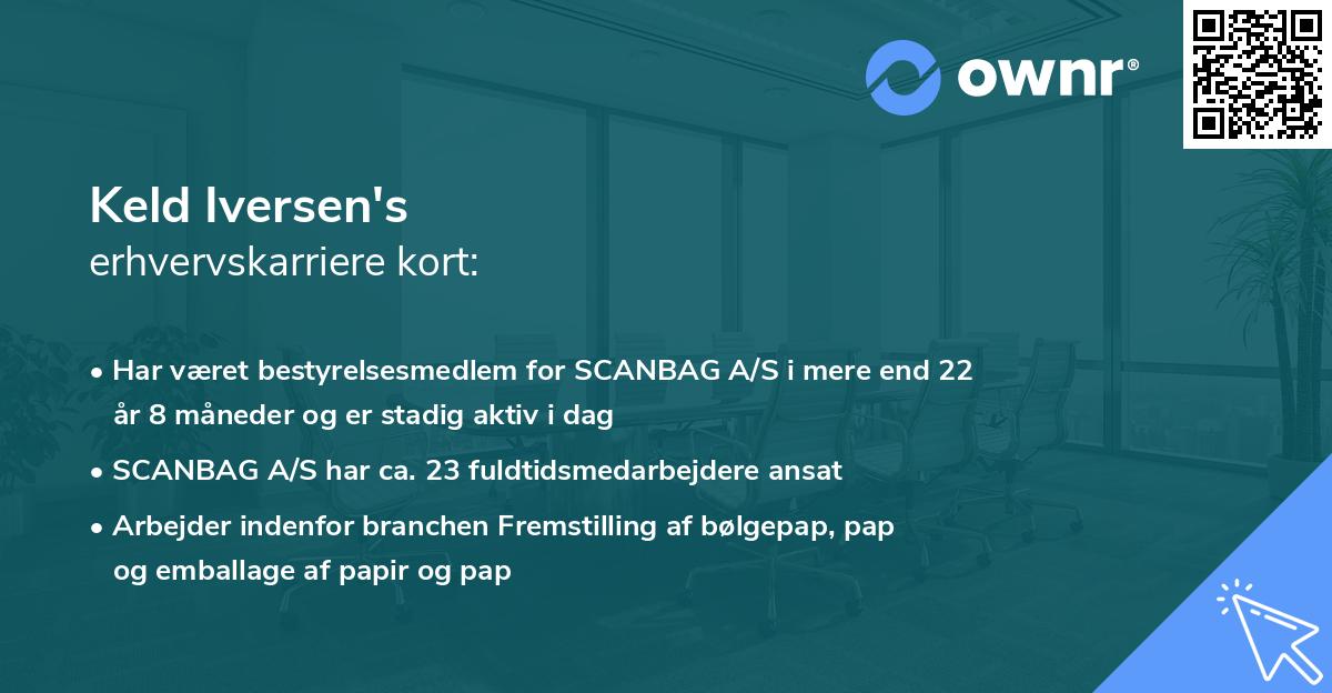 Keld Iversen's erhvervskarriere kort