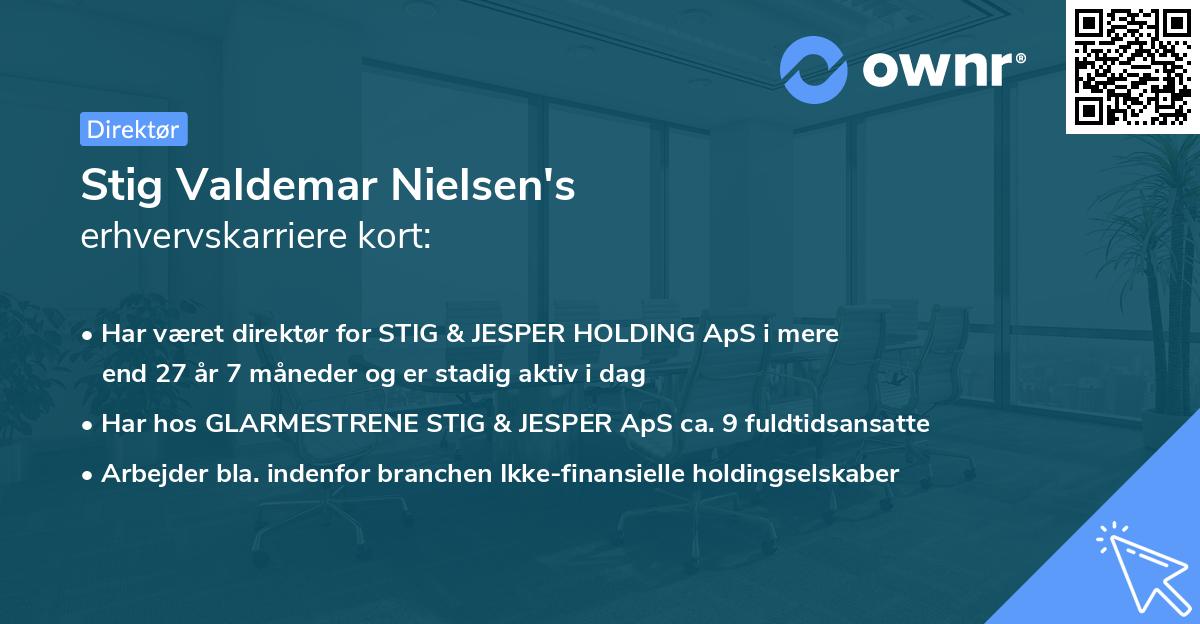 Stig Valdemar Nielsen's erhvervskarriere kort