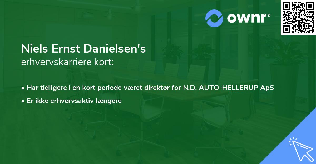 Niels Ernst Danielsen's erhvervskarriere kort
