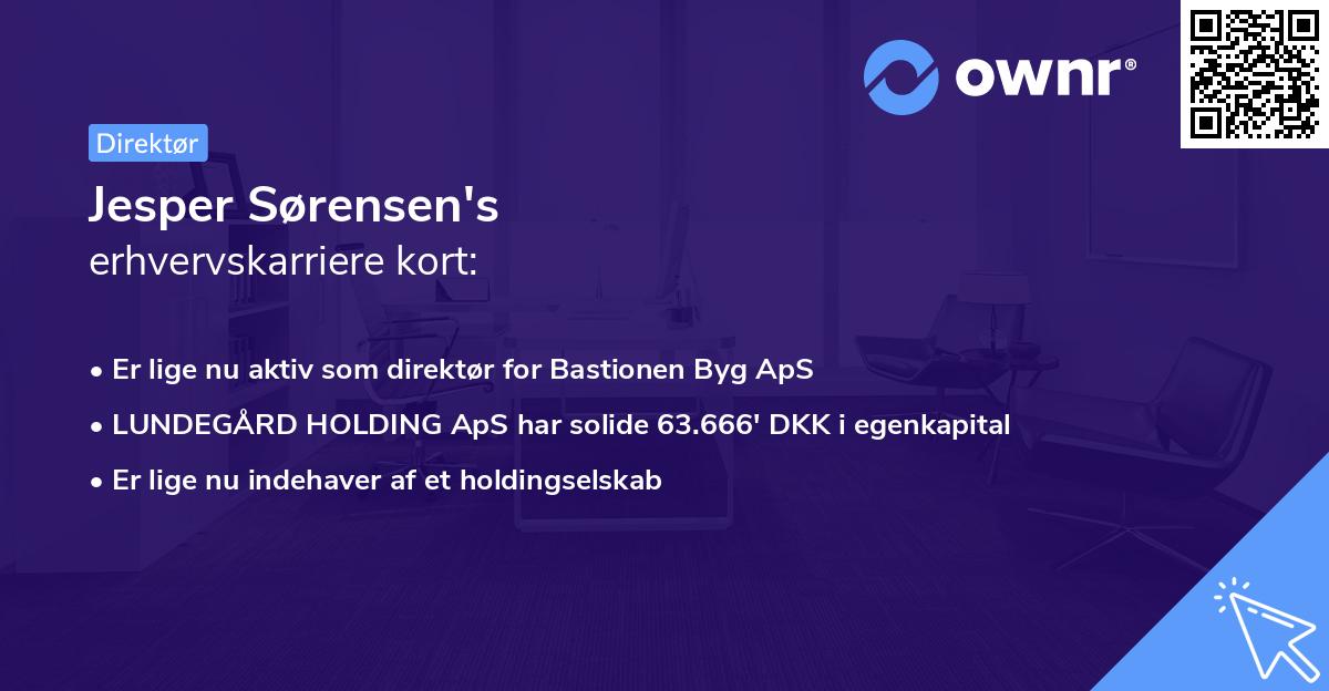 Jesper Sørensen's erhvervskarriere kort