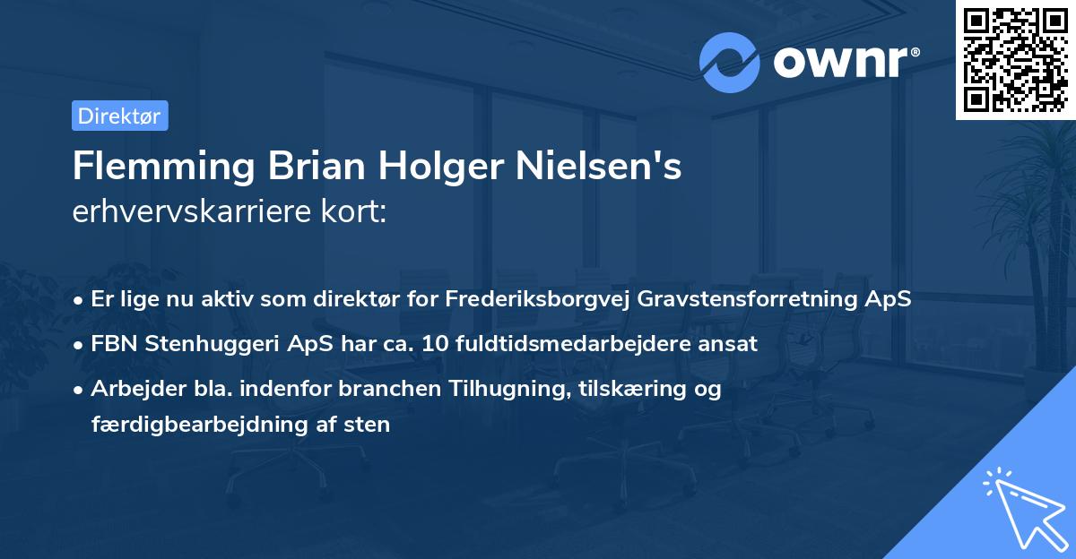 Flemming Brian Holger Nielsen's erhvervskarriere kort
