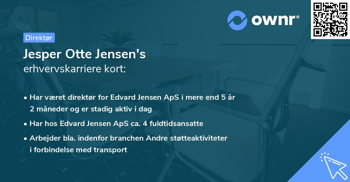 Jesper Otte Jensen's erhvervskarriere kort