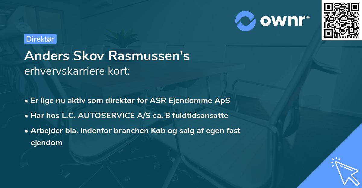 Anders Skov Rasmussen's erhvervskarriere kort