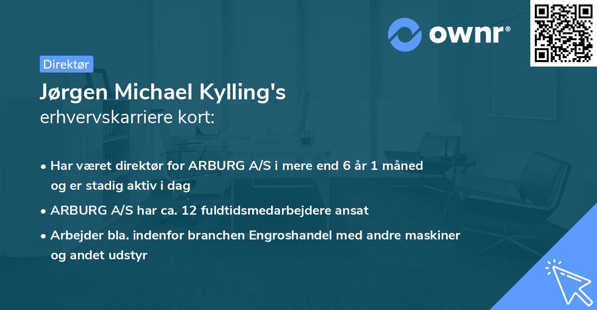 Jørgen Michael Kylling's erhvervskarriere kort