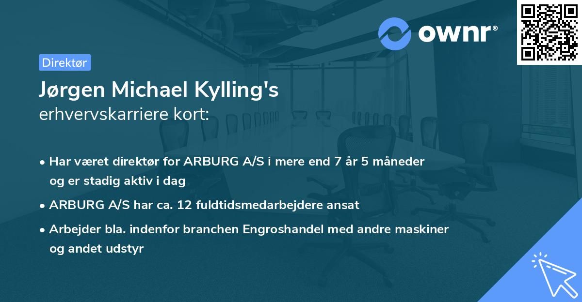 Jørgen Michael Kylling's erhvervskarriere kort