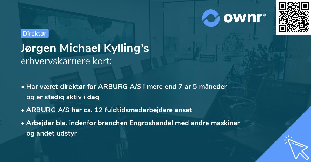 Jørgen Michael Kylling's erhvervskarriere kort