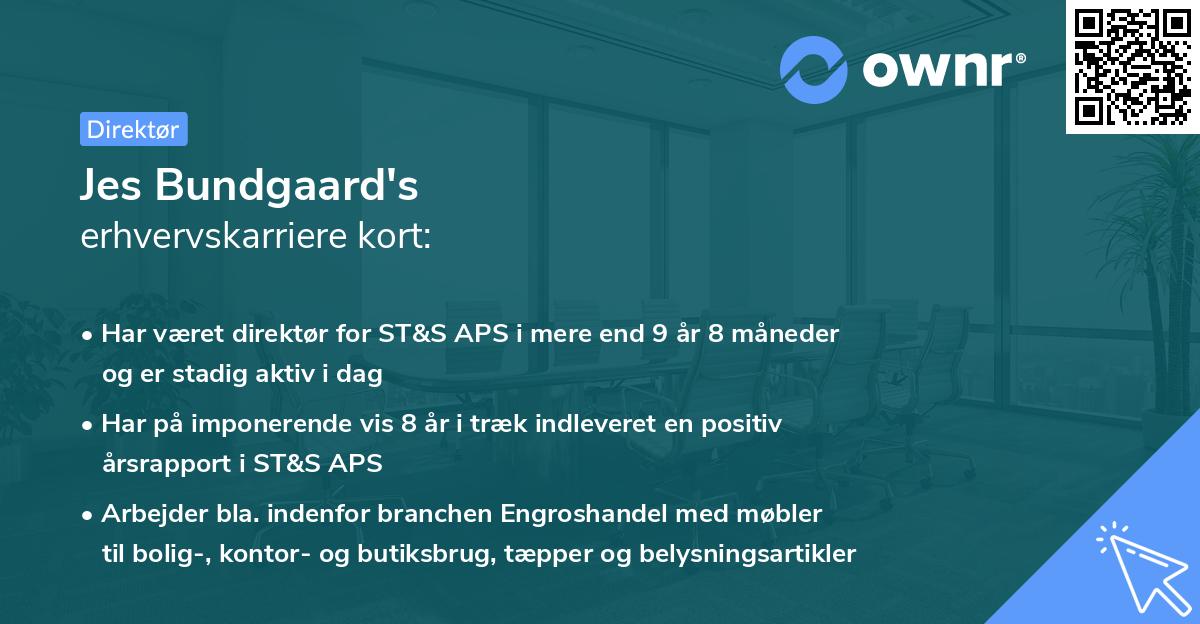 Jes Bundgaard's erhvervskarriere kort
