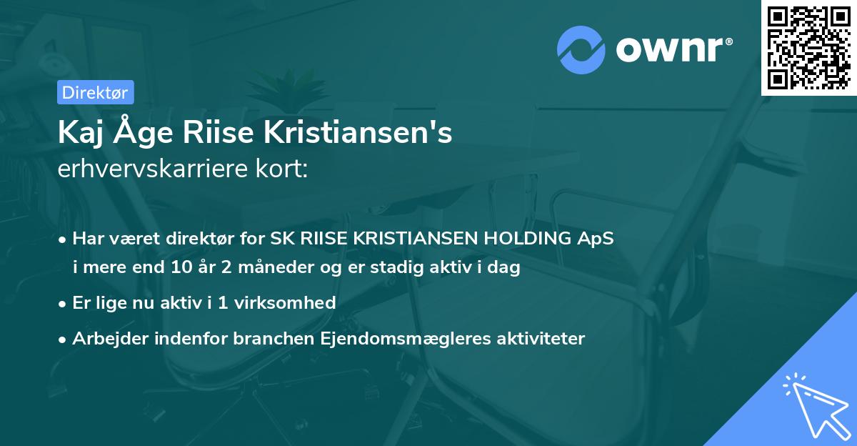 Kaj Åge Riise Kristiansen's erhvervskarriere kort