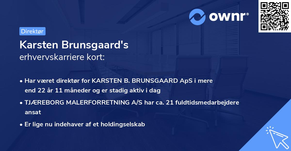 Karsten Brunsgaard's erhvervskarriere kort