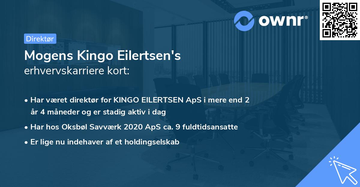 Mogens Kingo Eilertsen's erhvervskarriere kort