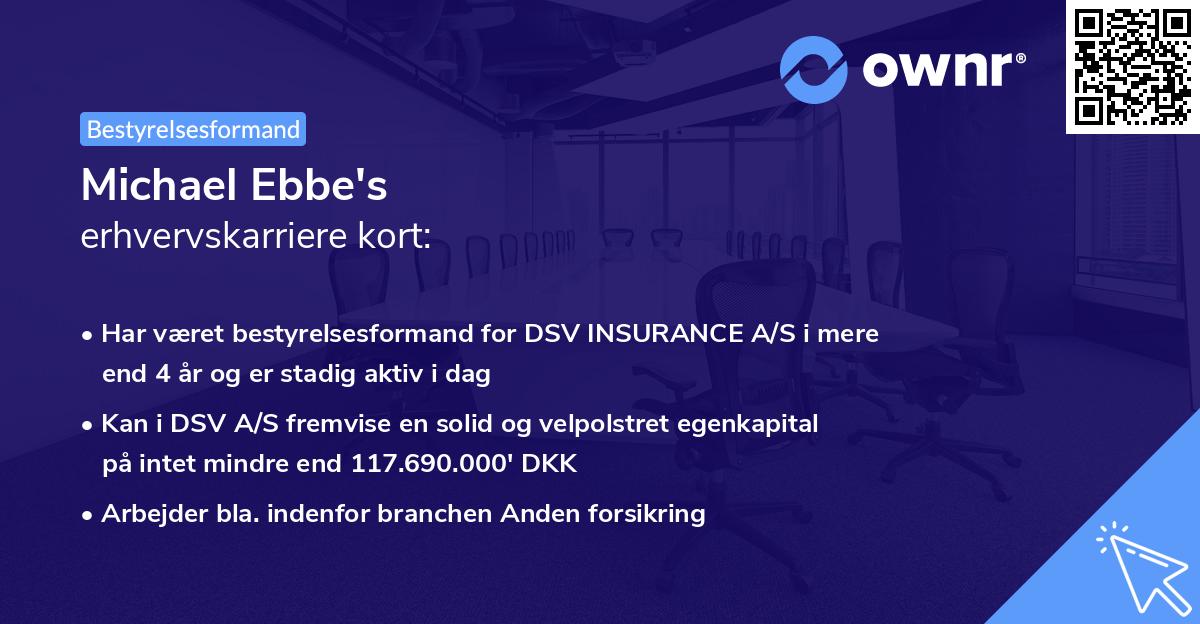 Michael Ebbe's erhvervskarriere kort