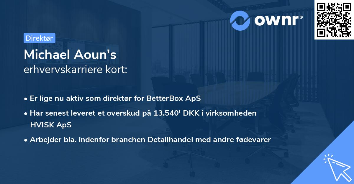 Michael Aoun's erhvervskarriere kort