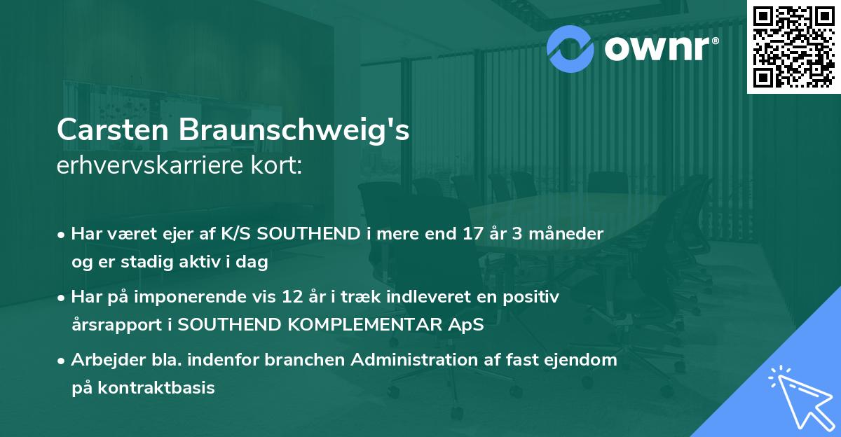 Carsten Braunschweig's erhvervskarriere kort